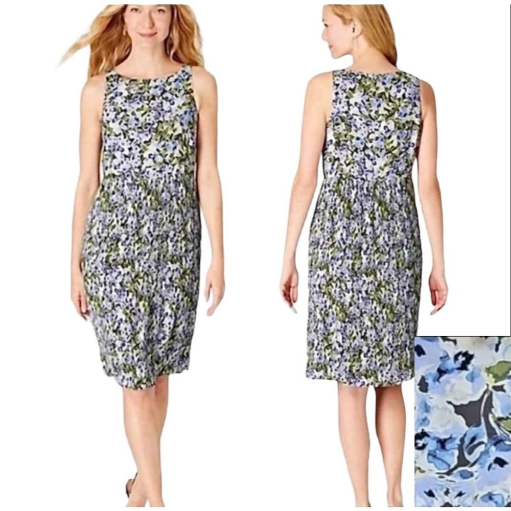 NWOT J. Jill sleeveles floral dress Medium